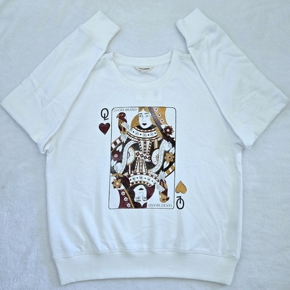 Lucky🍀 Brand Queen👸 of Hearts ❤ Sweatshirt - NWT - Picture 11 of 16